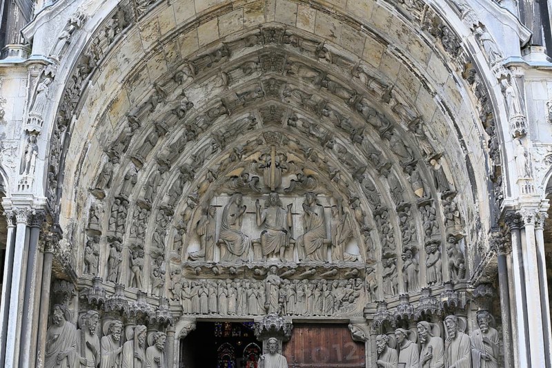 Tympanum of the south portal of Notre Dame of Chartres Cathedral