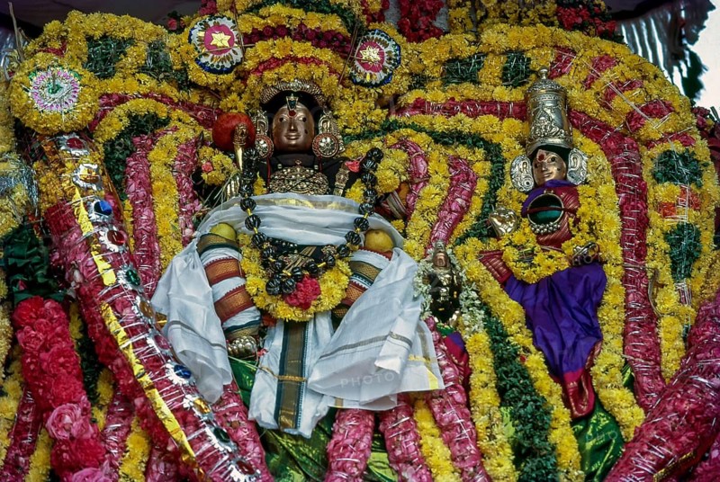 Lord Kumbeswarar with Goddess Mangalambigai in decorated Rishaba Vahanam in Kumbakonam