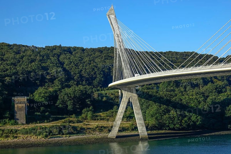 Pont de Terenez in Rosnoen over the river Aulne