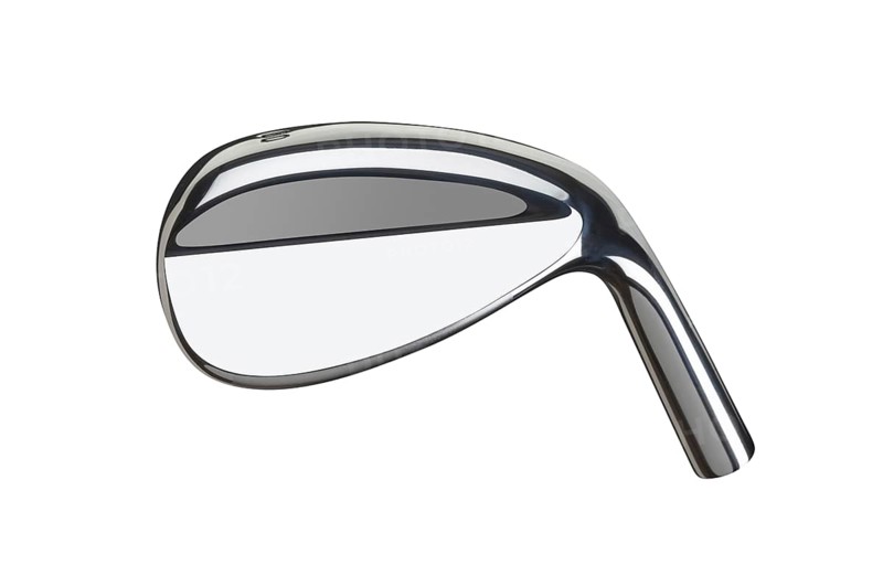 Blank golf club wedge iron head back isolated on a white background
