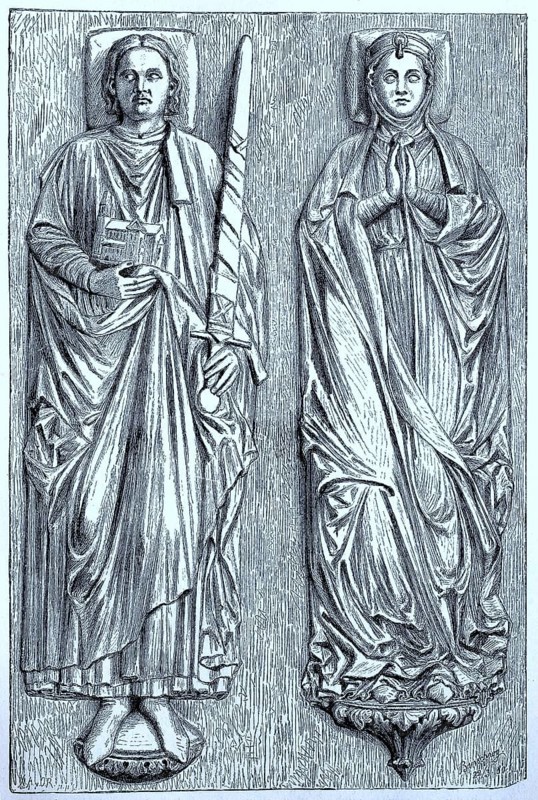Die Grabfiguren Heinrichs des Loewen und seiner Gemahlin Mechthild im Braunschweiger Dom