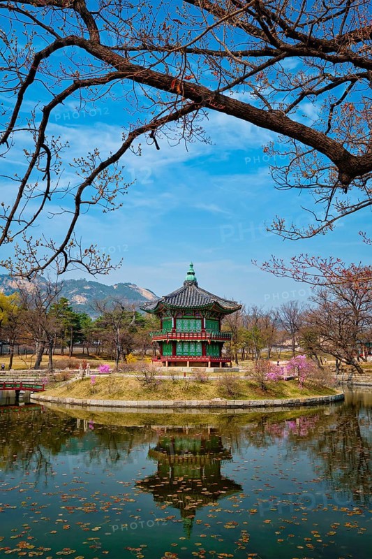 Hyangwonjeong Pavilion in Gyeongbokgung Palace