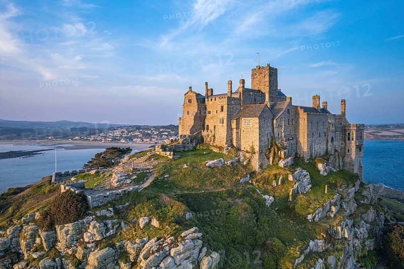 St Michaels Mount from a drone