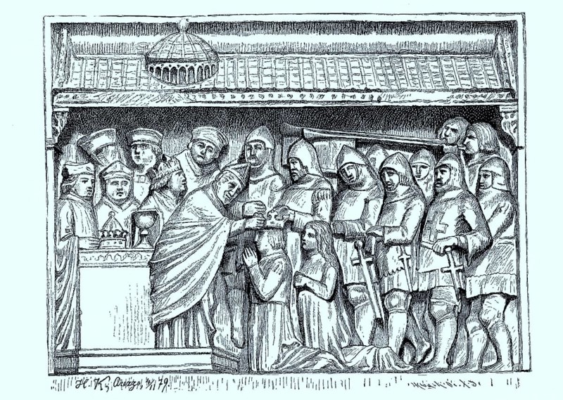 Die Kroenung Ludwigs des Bayern im Petersdom durch den Bischof von Arezzo
