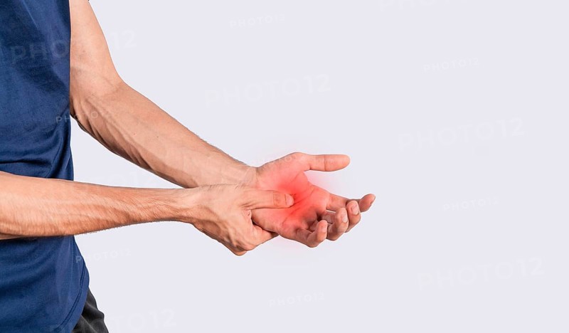 Person with palm pain