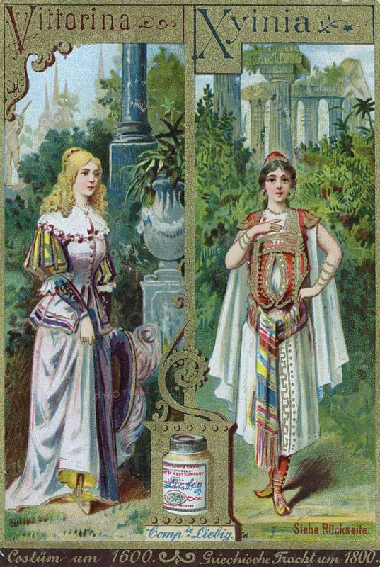 Series of traditional costumes and costumes from the opera