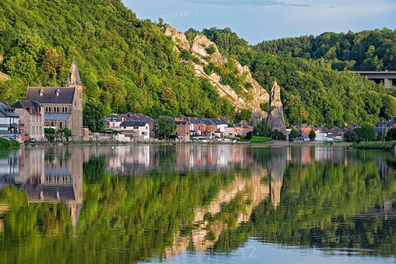 View of picturesque Dinant city over the Meuse river Dinant is a Walloon city and municipality located on the River Meuse