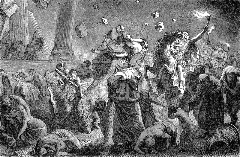 Eruption of Vesuvius and the fall of Pompeii
