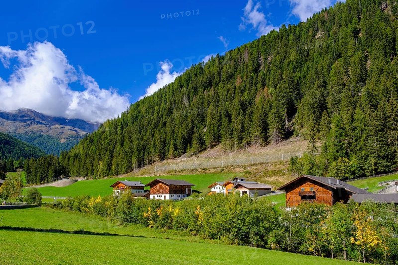 Mountain farms near St. Gertraud