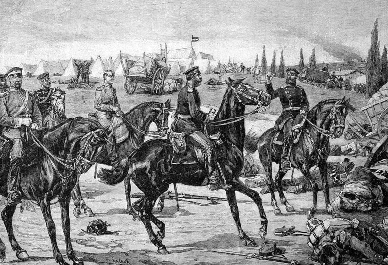 Albert of Saxony in the captured camp of Beaumont