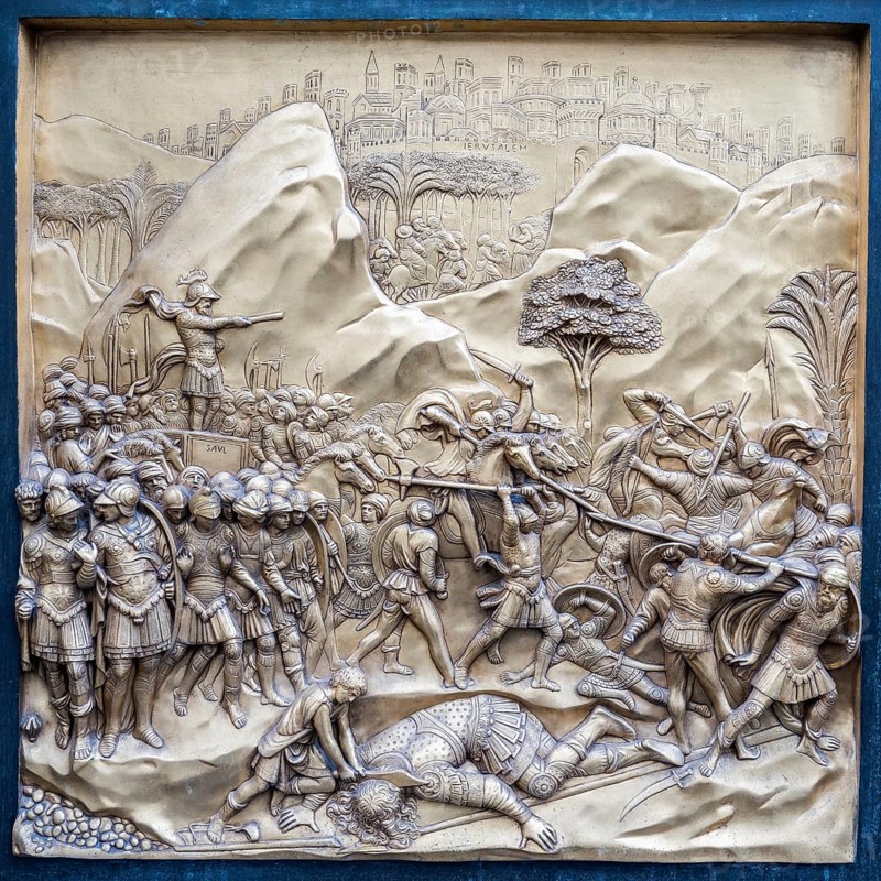 Bronzetuer mit Alttestamentarische Szenen
