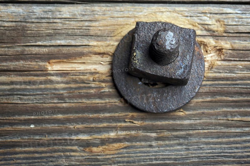 Antique rusty bolt