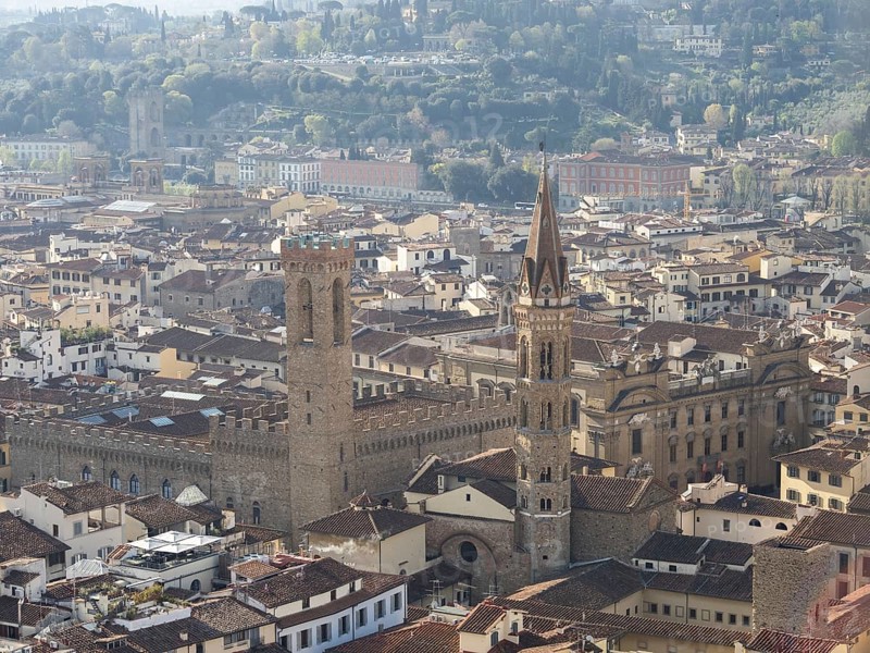 Stadtansicht von Florenz mit Badia Fiorentina