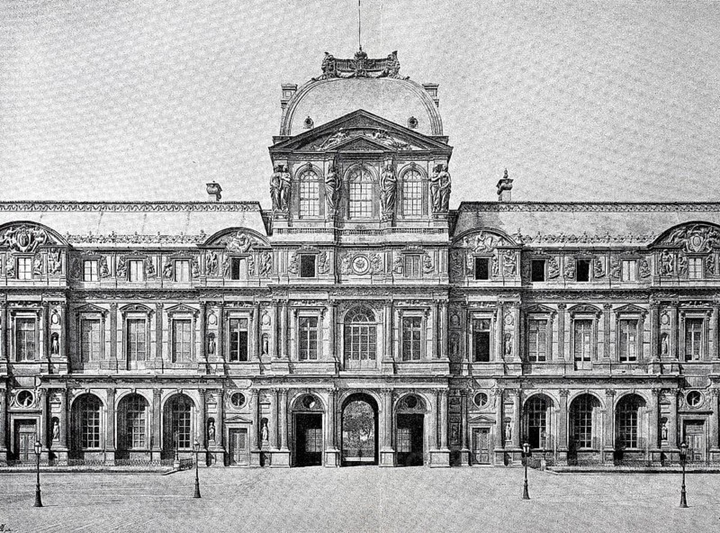 The West Wing of the Louvre in Paris
