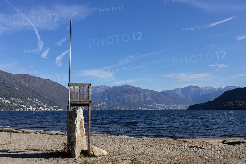 Lake Maggiore on the shore of Cannobio
