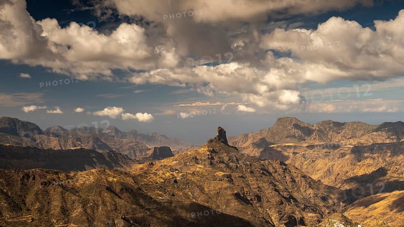 View from Mirador de Degollada Becerra to Roque Bentayga