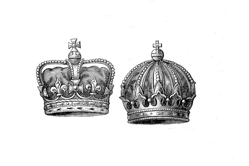 English Royal Crown and Brazilian Imperial Crown