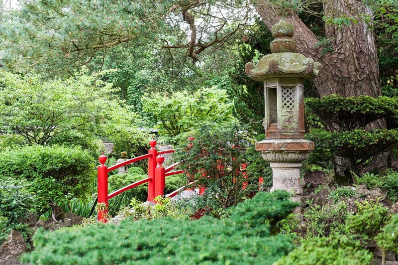 Red Bridge of Life with Lantern