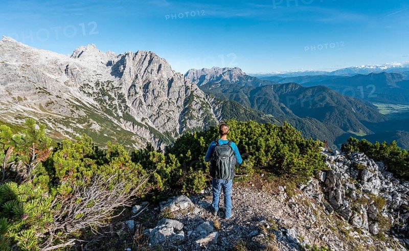 Hiker on hiking trail