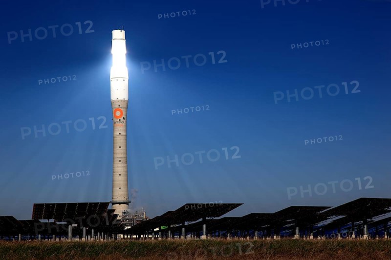 High-tech Gemasolar solar power plant in Fuentes de Andalucia near Seville