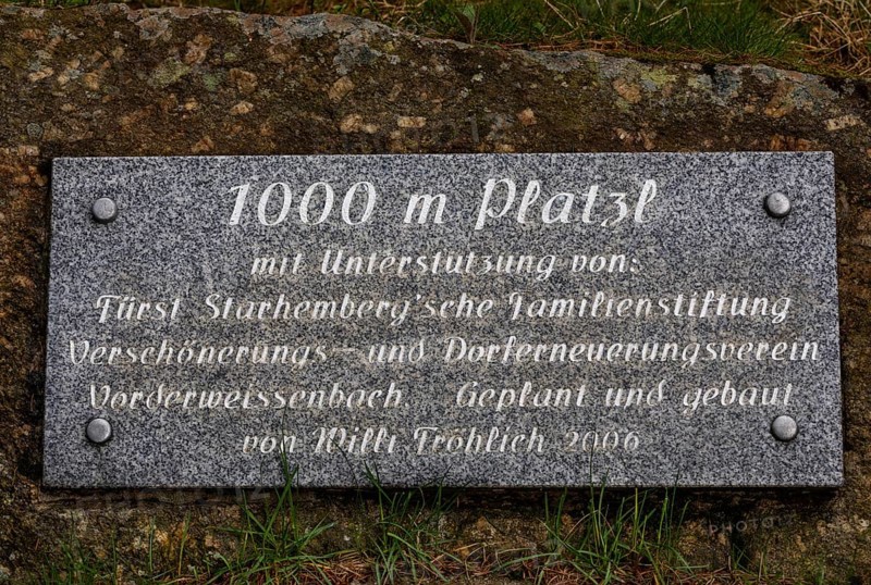 1000 m square on the Sternstei circular trail
