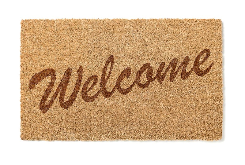 Welcome mat isolated on A white background