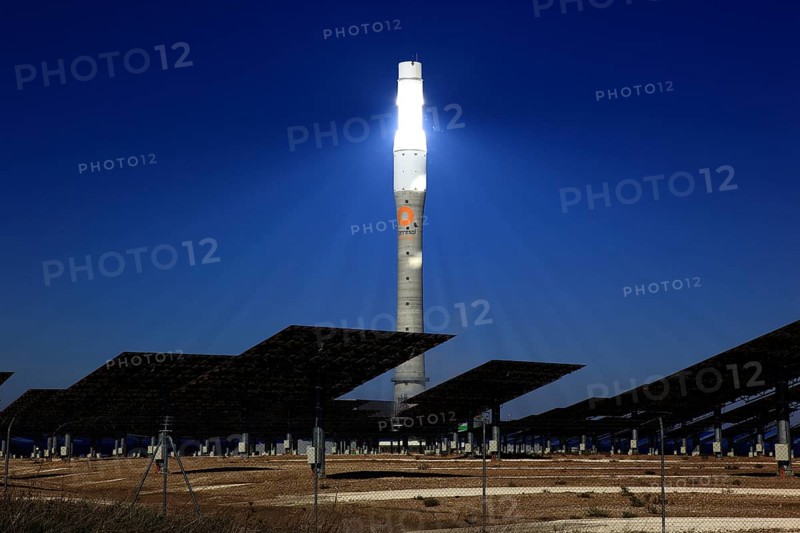 High-tech Gemasolar solar power plant in Fuentes de Andalucia near Seville
