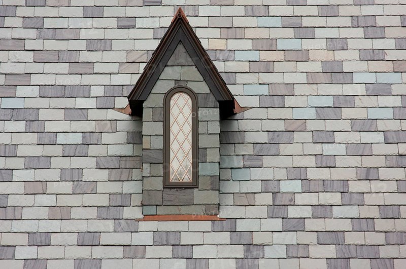Abstract of new tiled roof construction & window