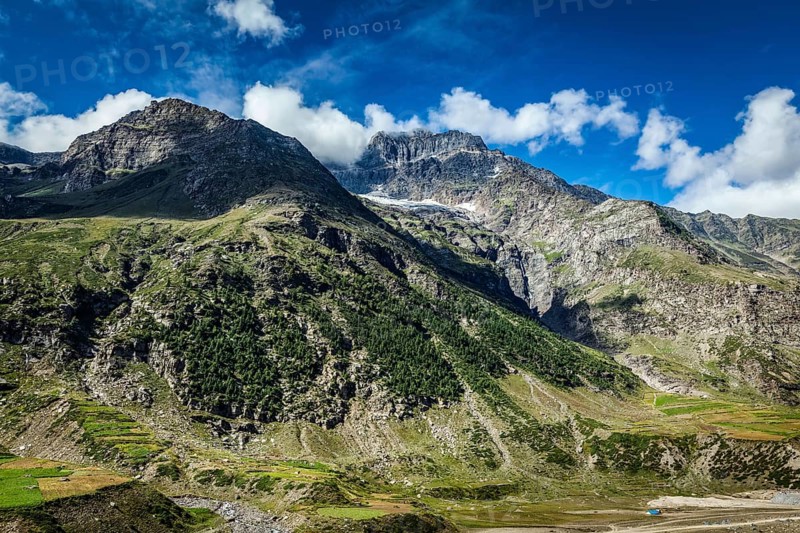 View of Lahaul valley in Himalayas. Himachal Pradesh