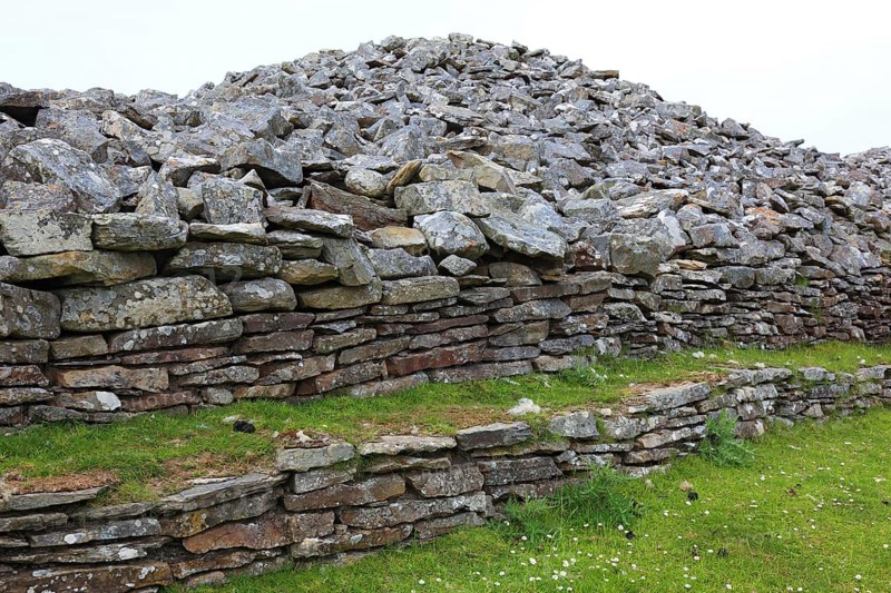 Cairns of Camster are located in Caithness in the Scottish Highlands north of Lybster and consist of the round and the long cairn