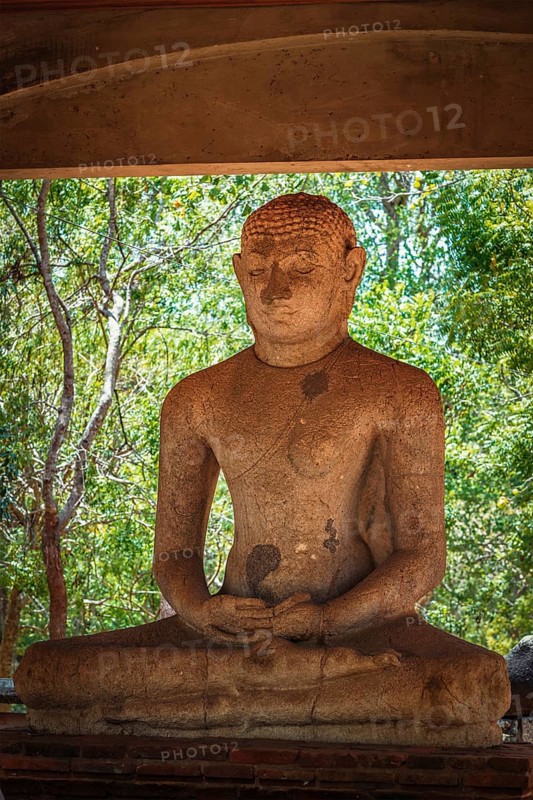 Samadhi Buddha meditating Buddha image ancient statue in Anuradhapura
