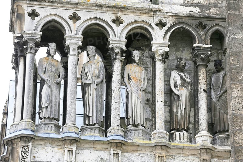 Sculptures on the south portal of Notre Dame Cathedral of Chartres