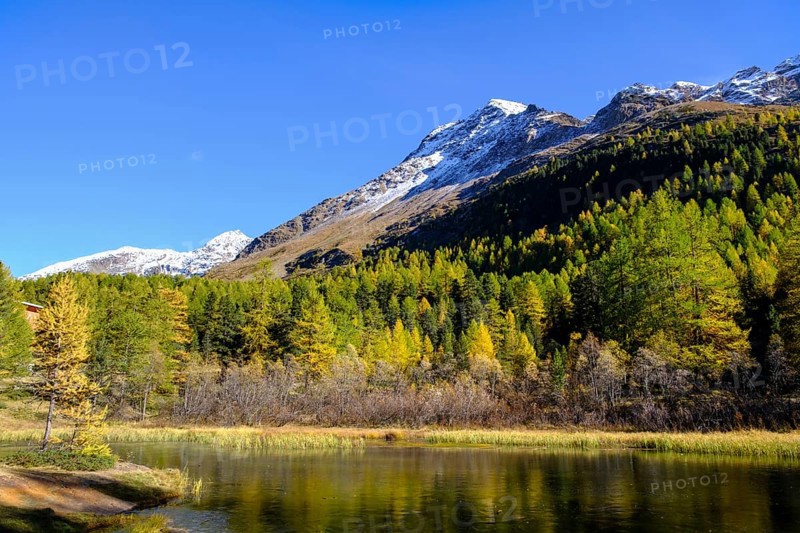 Small mountain lake. former Hotel Paradiso