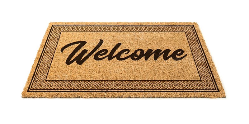 Welcome mat isolated on A white background
