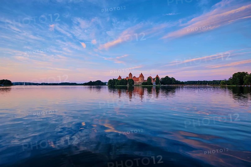 Trakai Island Castle in lake Galve