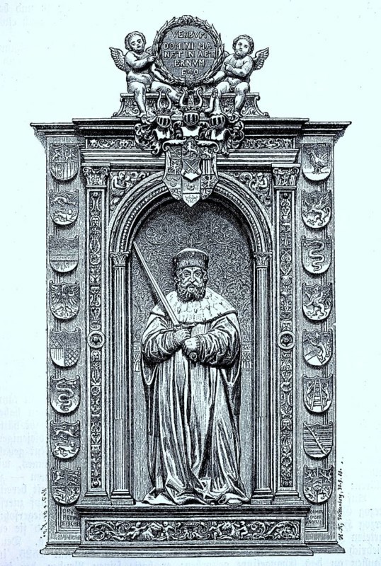 Das Grabmal Friedrichs des Weisen in der Schlosskirche zu Wittenberg