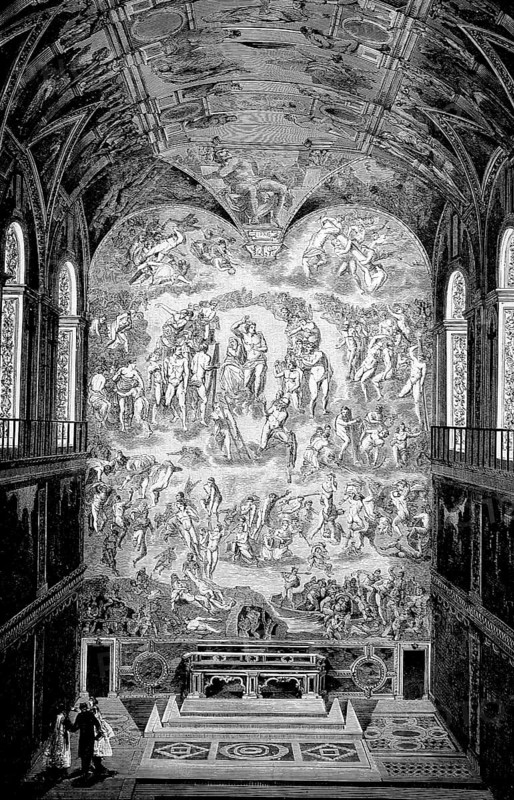 View of the interior of the Sistine Chapel