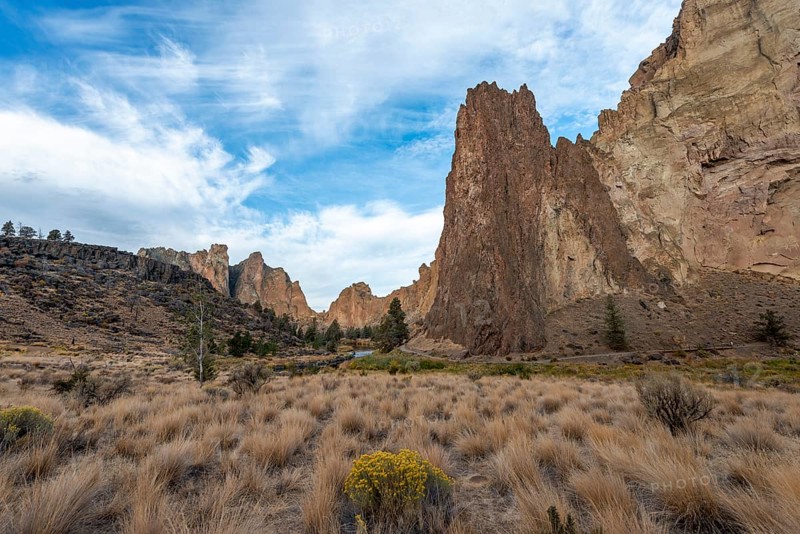 Pointed red rock walls