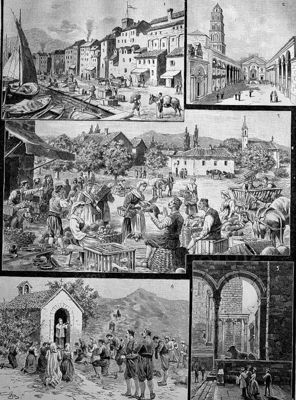 Pictures of Spalato and surroundings in 1880