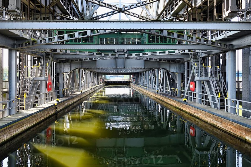 Interior view of the old Niederfinow ship lift