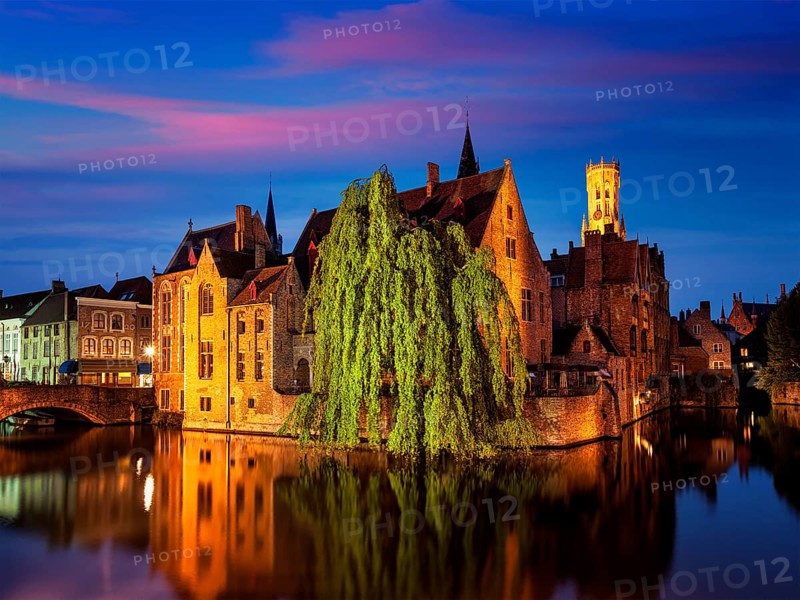 Famous view of Bruges