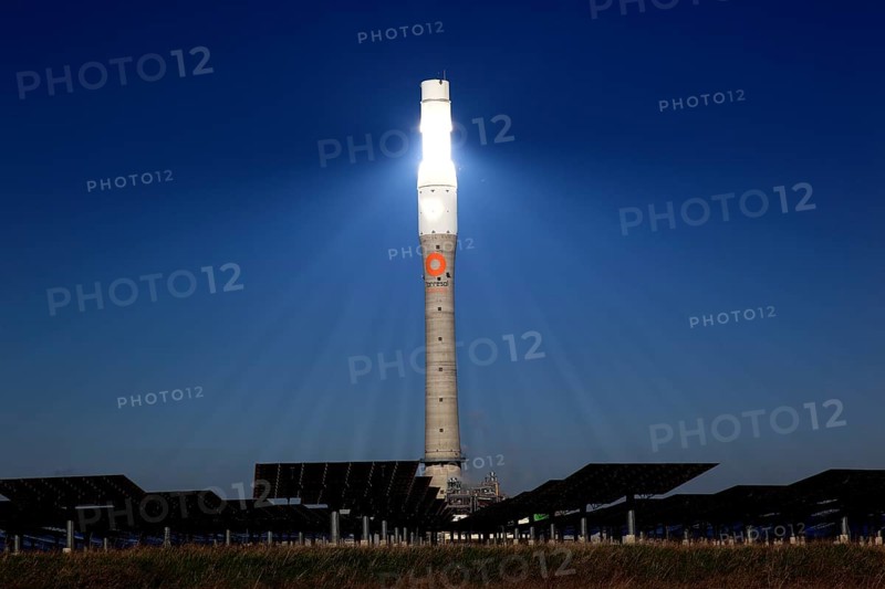 High-tech Gemasolar solar power plant in Fuentes de Andalucia near Seville