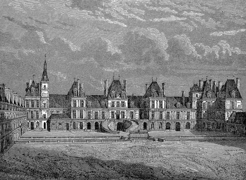 Fontainebleau Castle in Fontainebleau