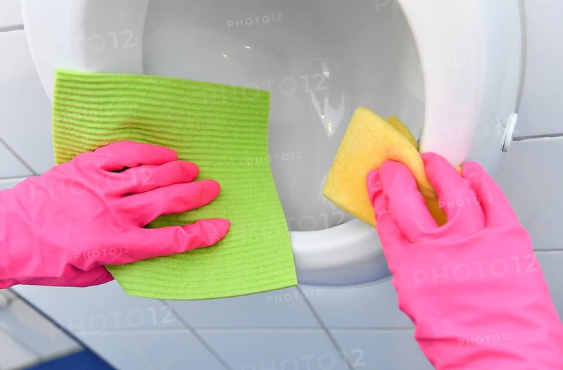 Toilet is cleaned