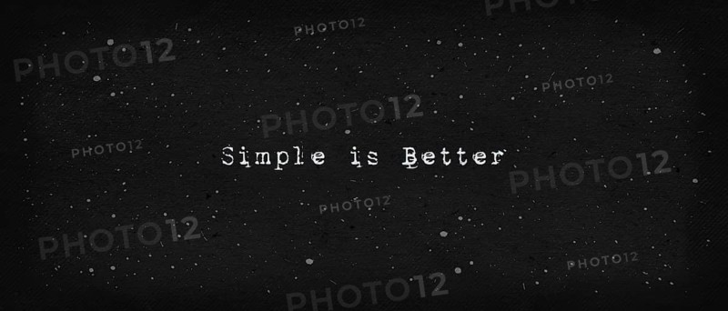 Simple is better text art illustration