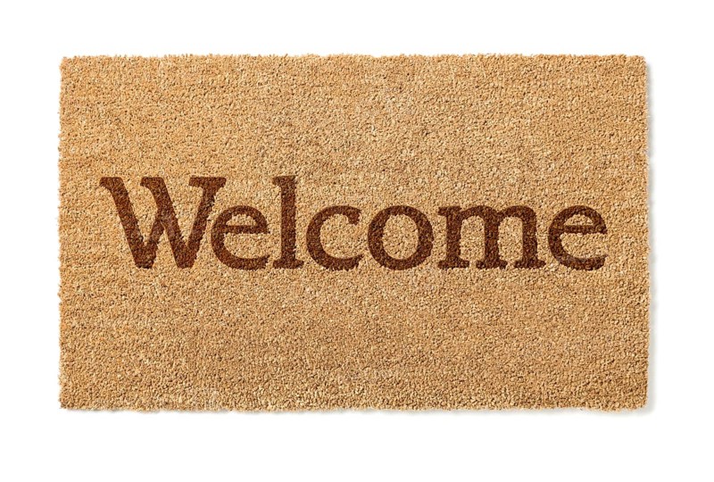 Welcome mat isolated on A white background