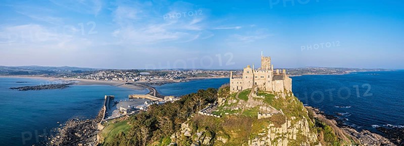 St Michaels Mount from a drone