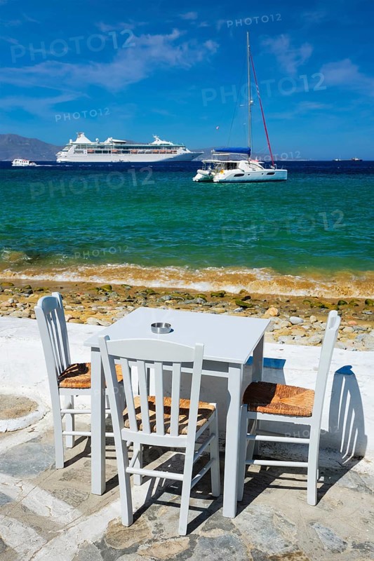 Tourist greek scene