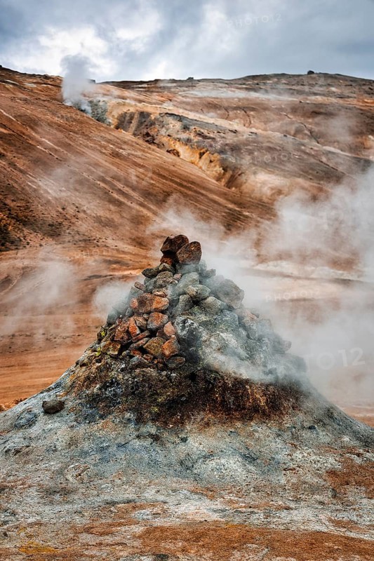 Steaming fumarole