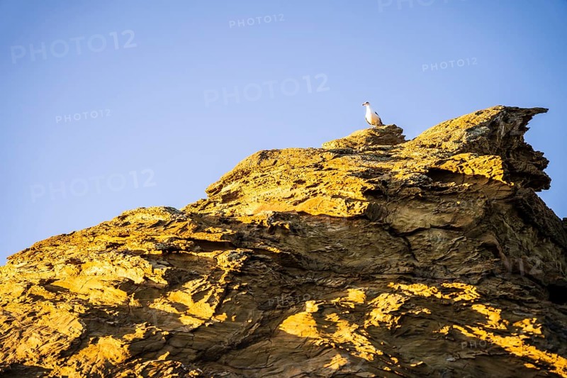 Beautiful landscape and seascape with rock formation in Samoqueira Beach
